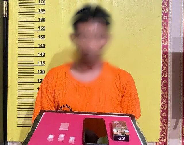 Polsek LBJ Ringkus Pemotor Pembawa Tiga Paket Sabu
